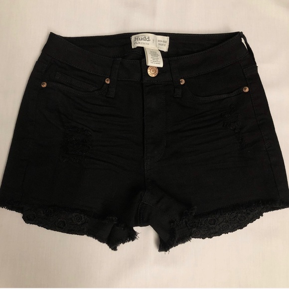 Mudd Pants - MUDD BLACK SHORTS Mudd Pants - MUDD BLACK SHORTS